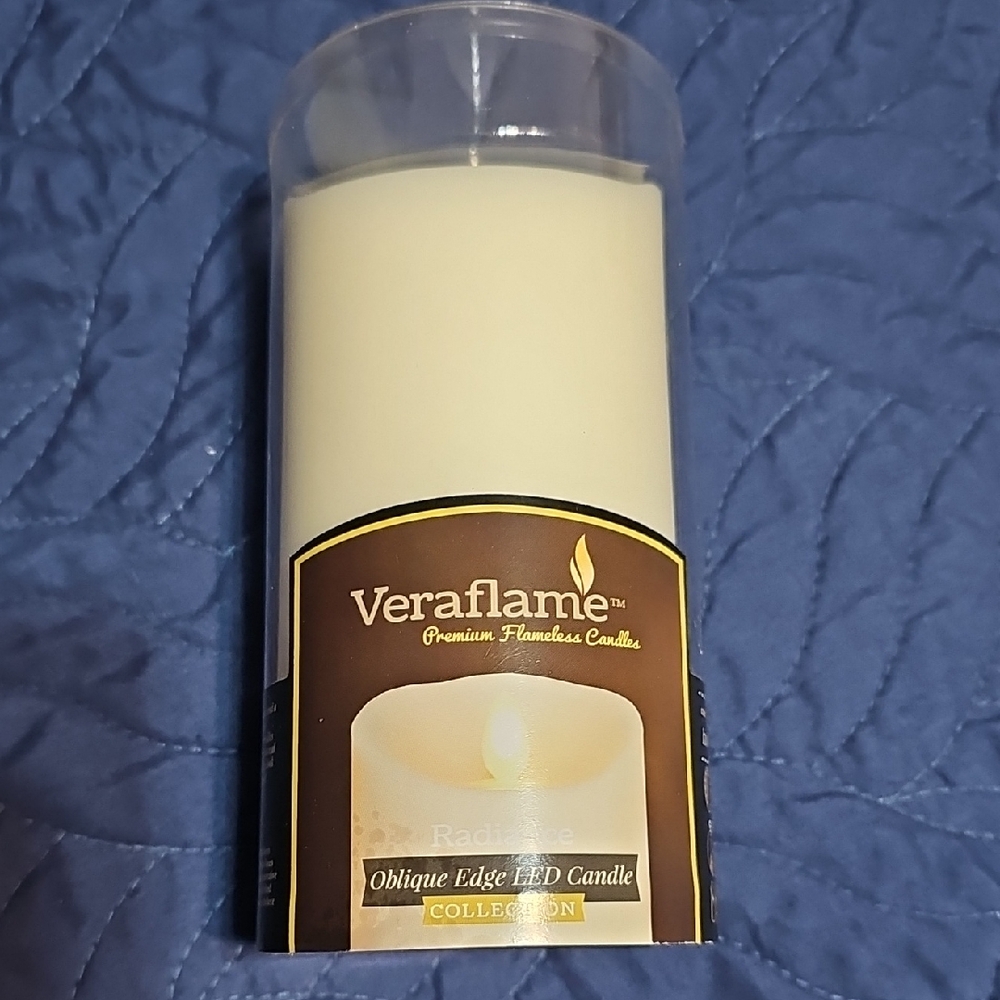 Cream LED Candle with Elegant Accents